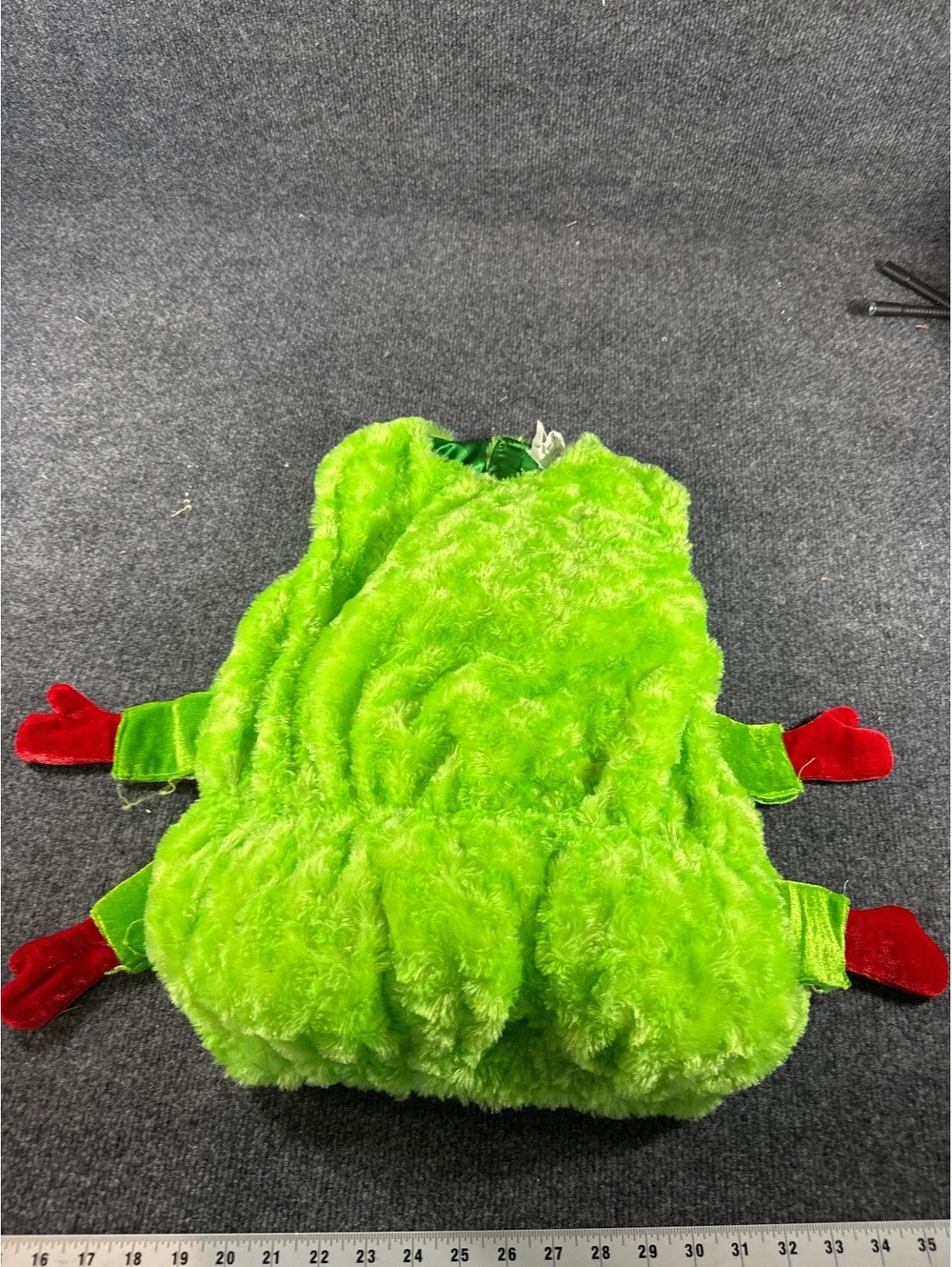 Underwraps Kids Green Furry Monster Costume Bodysuit Red Hands Halloween